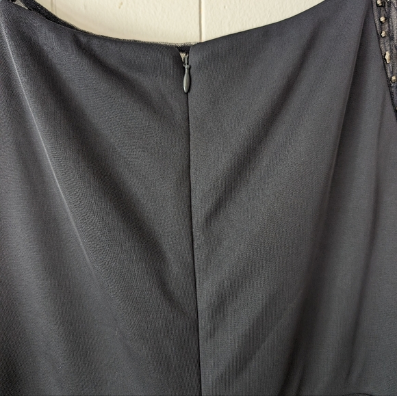 DJ -Jaz Women's Beaded Neck Cap Sleeve Evening Gown Size 12 Black NWT - Picture 6 of 8